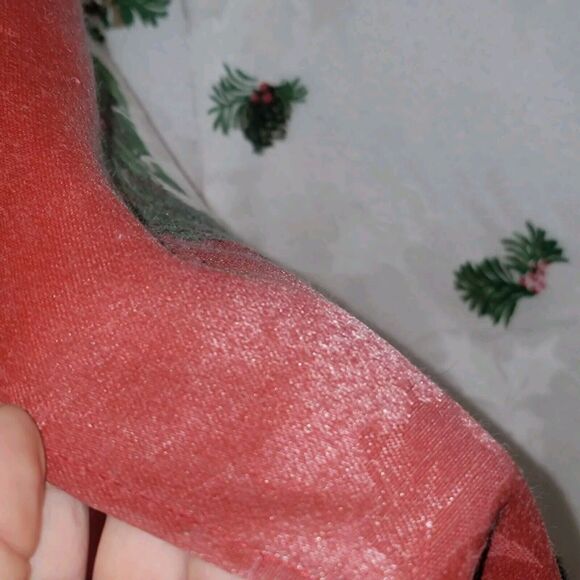 Large Christmas Jacquard Tablecloth Red White Poinsettas Mistletoe 100x58" Sheen - Picture 4 of 10